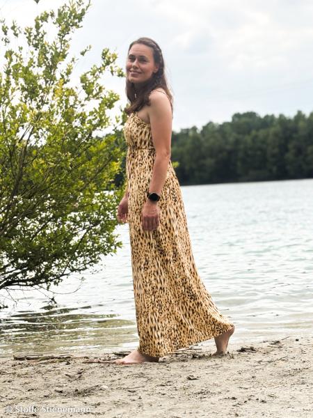 Viskosejersey Sizilien Animalprint Brauntöne von Swafing